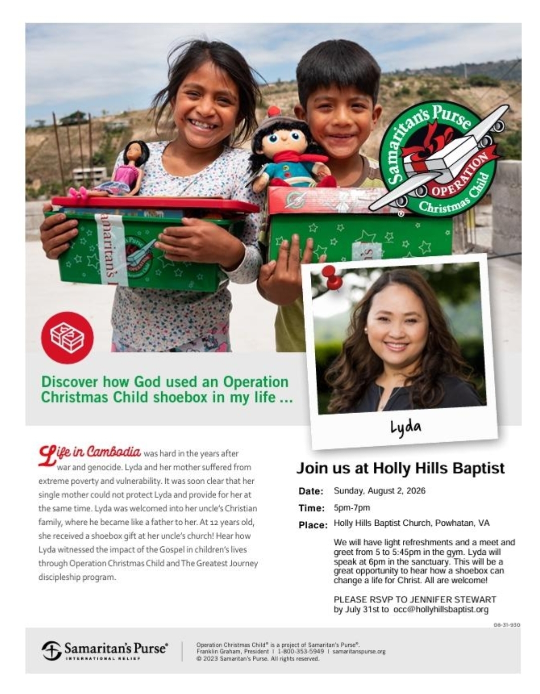 Samaritans Purse July 2026