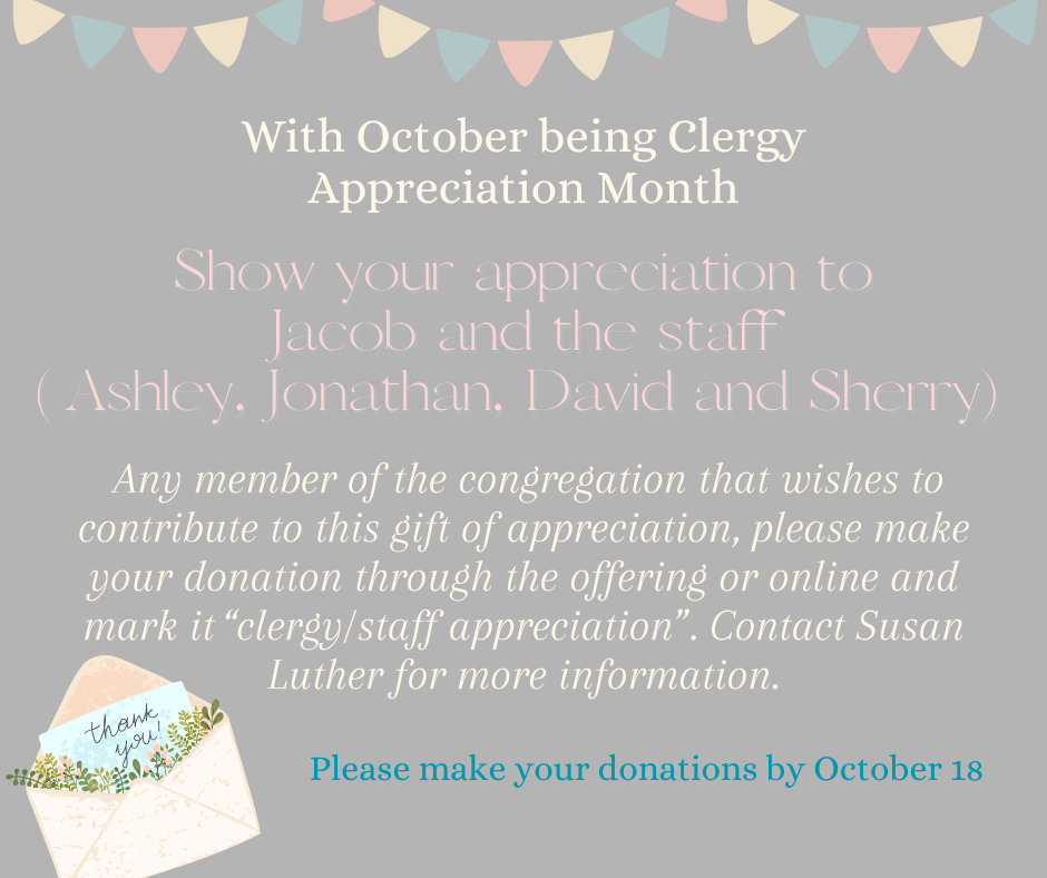 Clergy Appreciatiom Month 2026